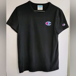 Champion Big "C" T-shirt Men's Sz XS Black Short Sleeve Crew Neck C-2